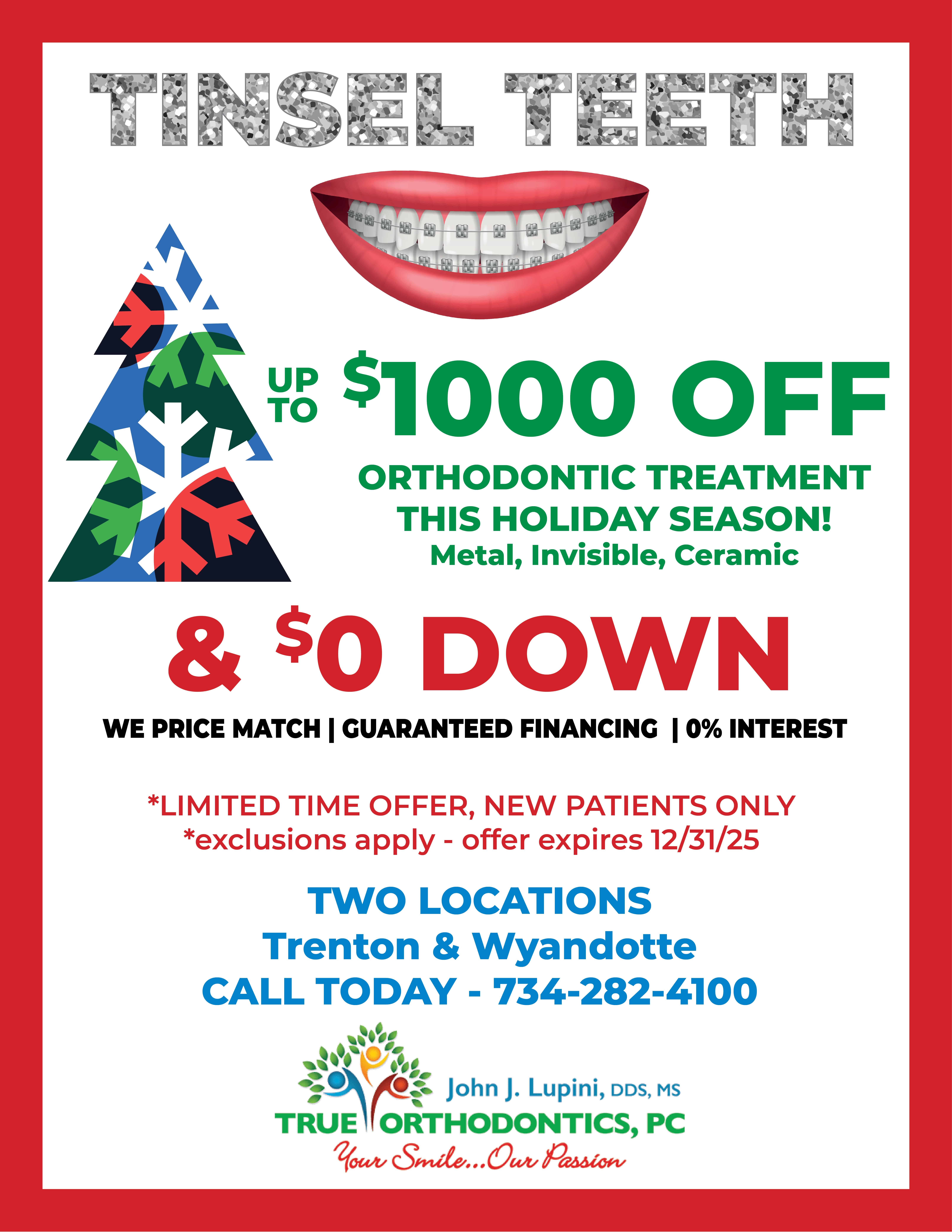 holiday promo for braces